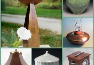 A variety of handmade urns in various materials is available today. Photo: courtesy Artisurn