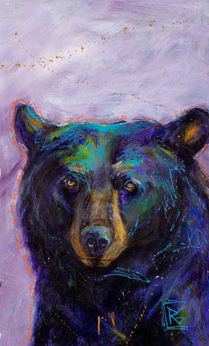 “Gratitude Series: Black Bear I” Acrylic on Yupo Paper, 35” x 23” by artist Rosemary Conroy. See her portfolio by visiting www.ArtsyShark.com