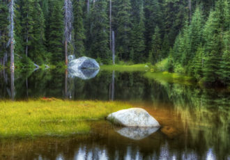 “Alpine Lake” Photography, Various Sizes by artist Mike DeCesare. See his portfolio by visiting www.ArtsyShark.com