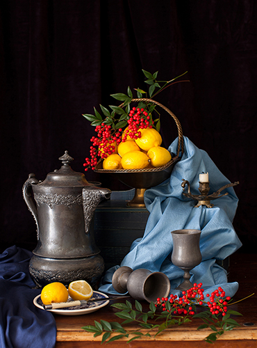 "Lemons and Red Berries" Photography, Various Sizes by artist Yelena Strokin. See her portfolio by visiting www.ArtsyShark.com