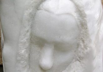 "Ondine" Vermont marble, 14” x 11” x 9” by Elizabeth Lind. See her artist feature at www.ArtsyShark.com