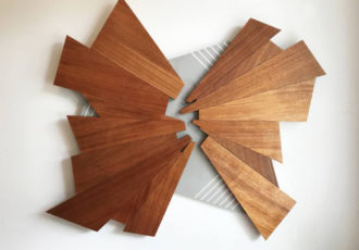 “Convergence” Mahogany, MDF, Epoxy Resin and Acrylic, 46” x 37” x 2” by artist Scott Troxel. See his portfolio by visiting www.ArtsyShark.com