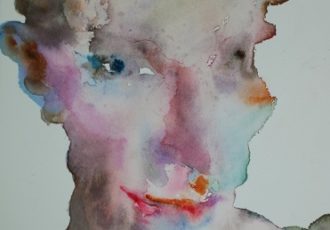 “Monologue #12” Watercolor on Paper, 11” x 14” (Photo courtesy of Jim Kempner Fine Art, New York) by artist Shanlin Ye. See her portfolio by visiting www.ArtsyShark.com