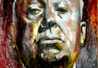 “Hitchcock” Mixed Media, 28” x 40” by artist Marcelo Neira. See his portfolio by visiting www.ArtsyShark.com