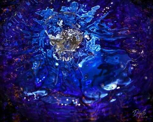 "Blue Abyss" Abstract Photography, 30" x 30"