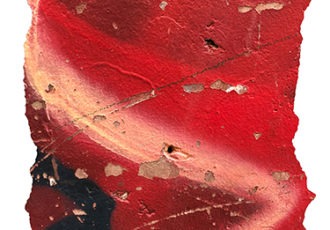 Photograph of a red painted wall by Denise Solay