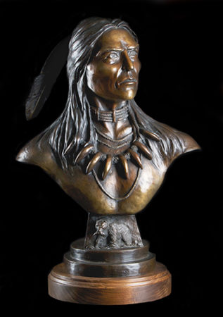 Expressive Western Bronze Sculpture by Rick Hill I Artsy Shark