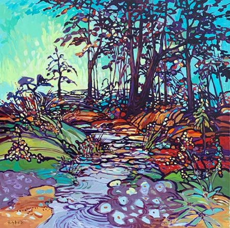 Energetic Expressive Landscape Painting by Judy Hodge I Artsy Shark