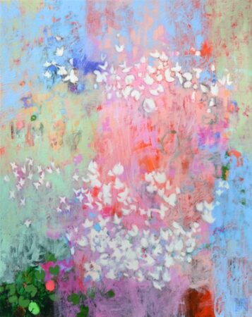 Colorful, Abstract Floral Paintings by Natalie George I Artsy Shark