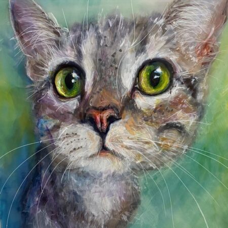 Expressive Painted Cat Portraits by Erika Chapman I Artsy Shark