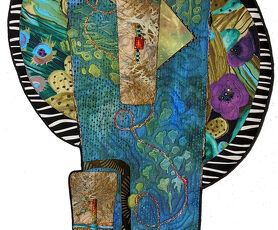 fabric quilt collage asymmetrical design