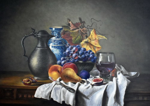 still life painting with Chinese vase #art 
