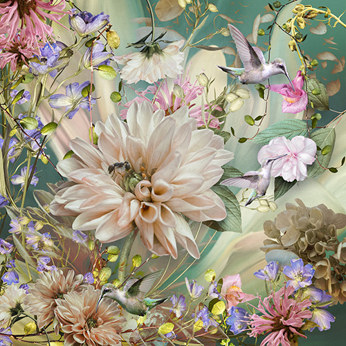 collage de fotografía de flores