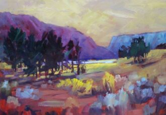 Colorful western landscape painting #art