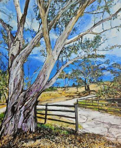 oil painting of a country scene in Australia