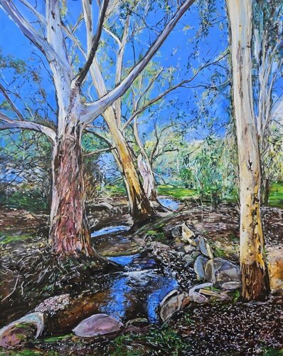 Painting of Australian gum trees