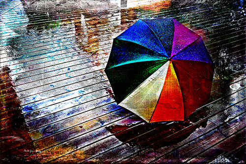 colorful photo of an umbrella 
