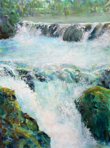 painting of a waterfall by artist Jean Parker