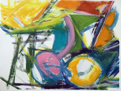 oil painting abstracted image of a toy