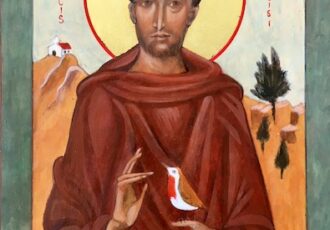 icon painting of St. Francis