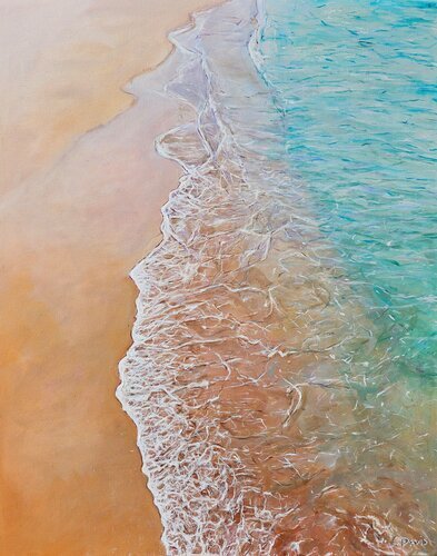 Painting of a beachfront in Australia