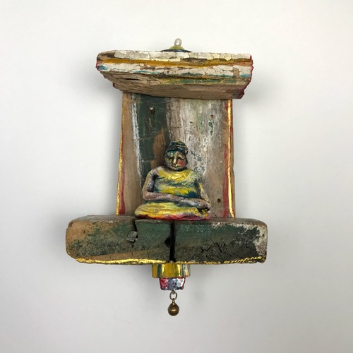 Buddha themed mixed media sculpture