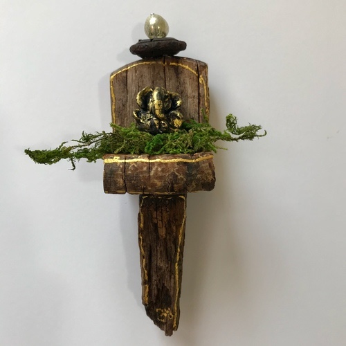 Ganesh themed mixed media sculpture