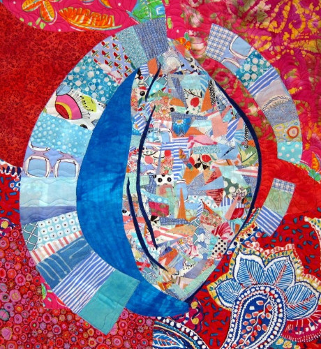 textile collage art by Marya Lowe