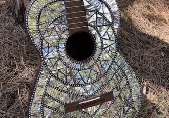 mosaic covered guitar