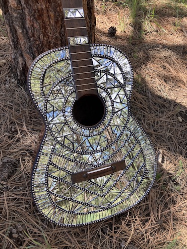 mosaic covered guitar