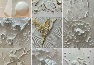 plaster bas relief artwork