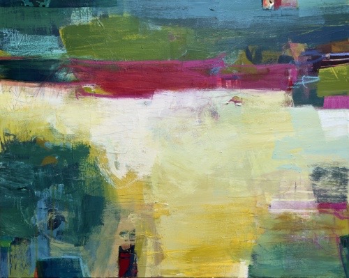 colorful abstract mixed media painting