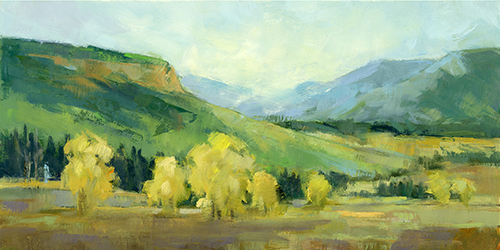 oil painting of the Lamar Valley