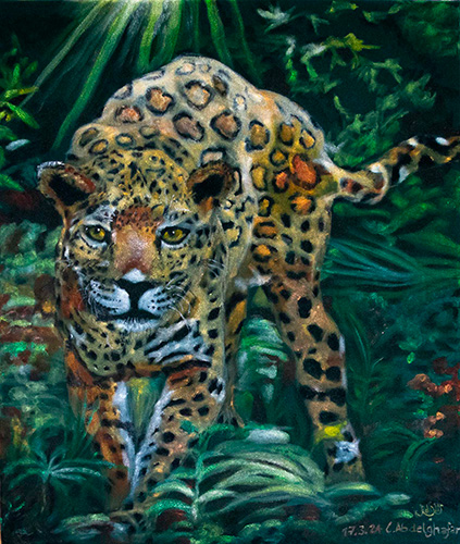 painting of a jaguar