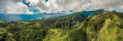 panoramic photograph of Maui