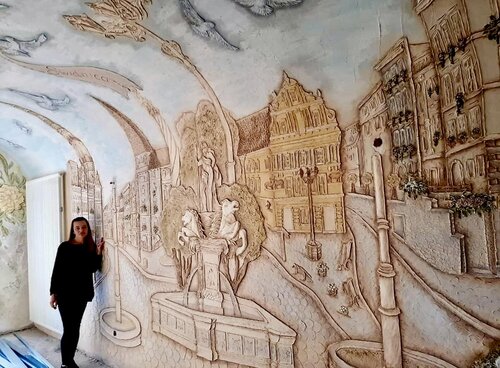 3d bas relief mural in Poland