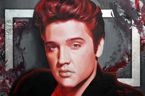 portrait of Elvis Presley