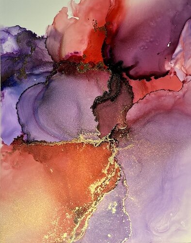 abstract alcohol ink painting