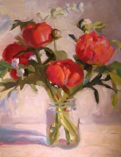 still life floral oil painting