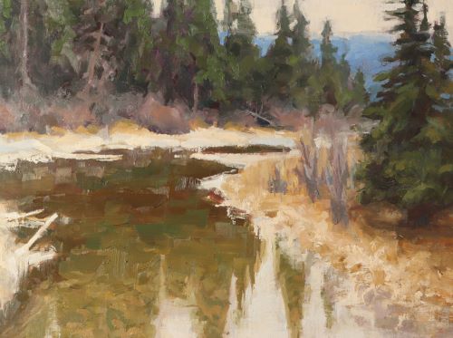 oil painting landscape in Montana