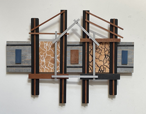 architecturally inspired wall sculpture