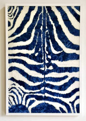 fiber art zebra design