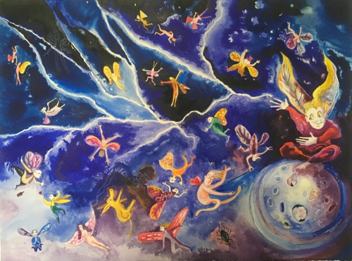 Fairyland fantasy painting by Kim Carpenter