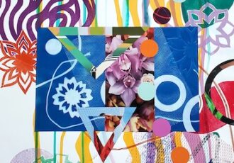 colorful printmaking collage art