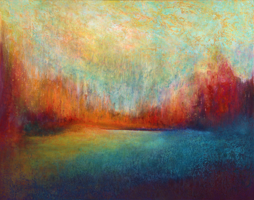 vibrant abstract landscape painting