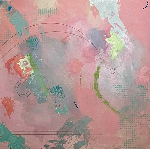 pastel colored abstract painting