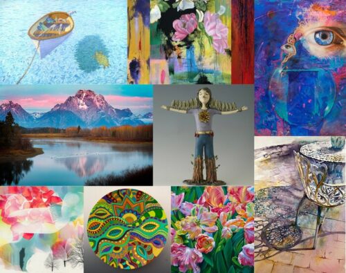 Collage of featured artwork