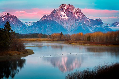 stunning landscape photo at Oxbow Bend