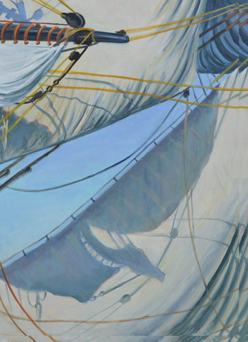 painting of the sails on a boat