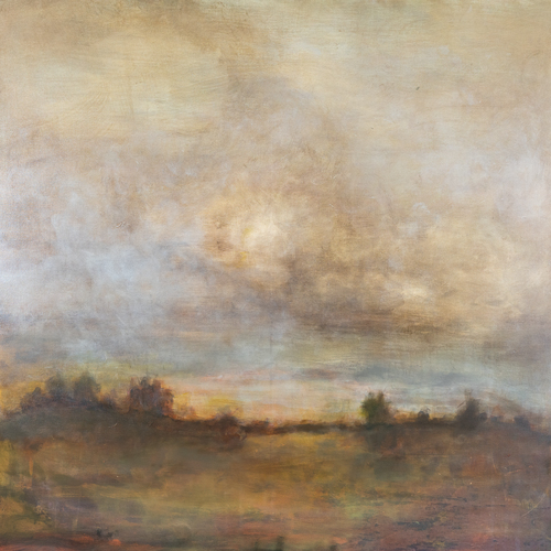 ethereal atmospheric landscape painting